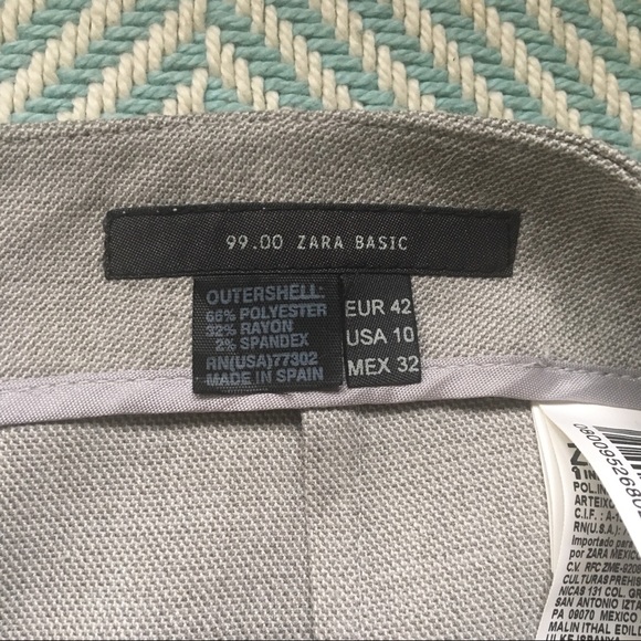 Zara Gray Pencil Skirt with Pockets - Picture 3 of 7